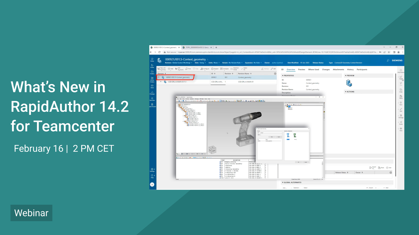What's new in RapidAuthor 14.2 for Teamcenter